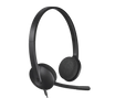 logitech h340 kablolu kulaklık mikrofonlu siyah headset ürün görseli