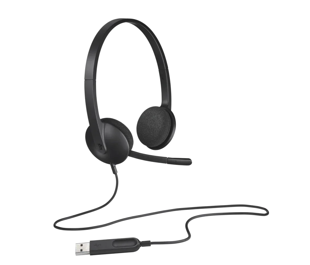 logitech h340 usb mikrofonlu kulaklık siyah renkli ürün görseli