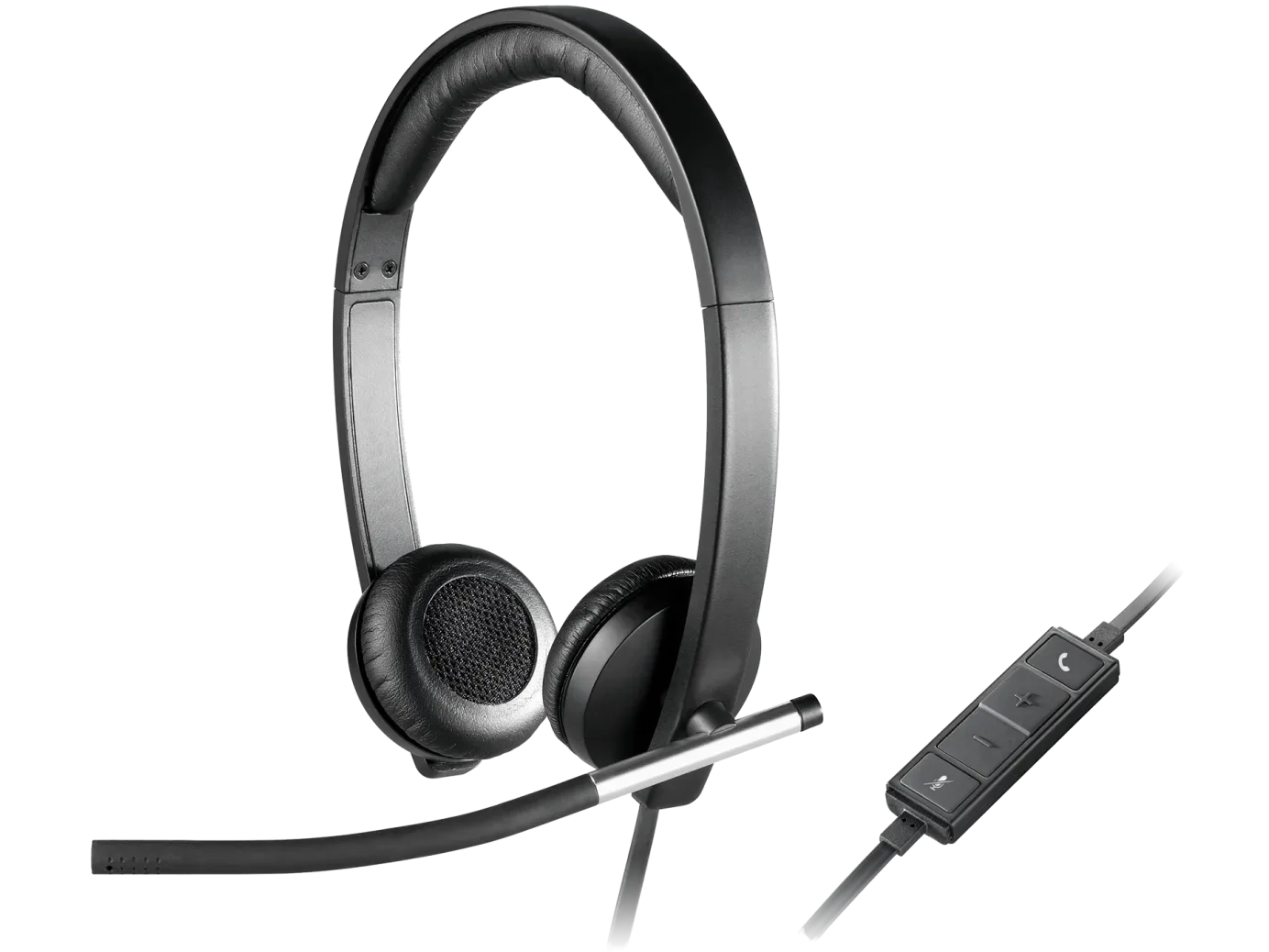 logitech h650e stereo kulaklık, mikrofonlu, kablolu ve kontrol tuşlu
