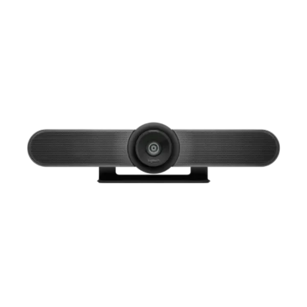 logitech meetup video konferans kamerası, siyah ve yatay tasarım