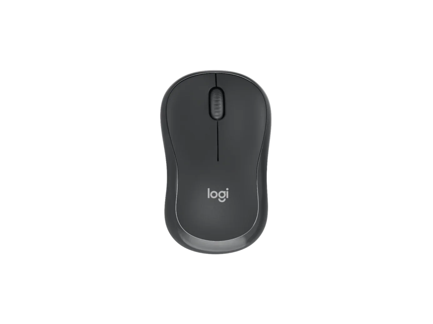 logitech mk370 kablosuz mouse, siyah renk, üstten görünüm