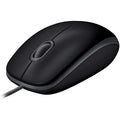 logitech m90 siyah kablolu mouse önden görünüm
