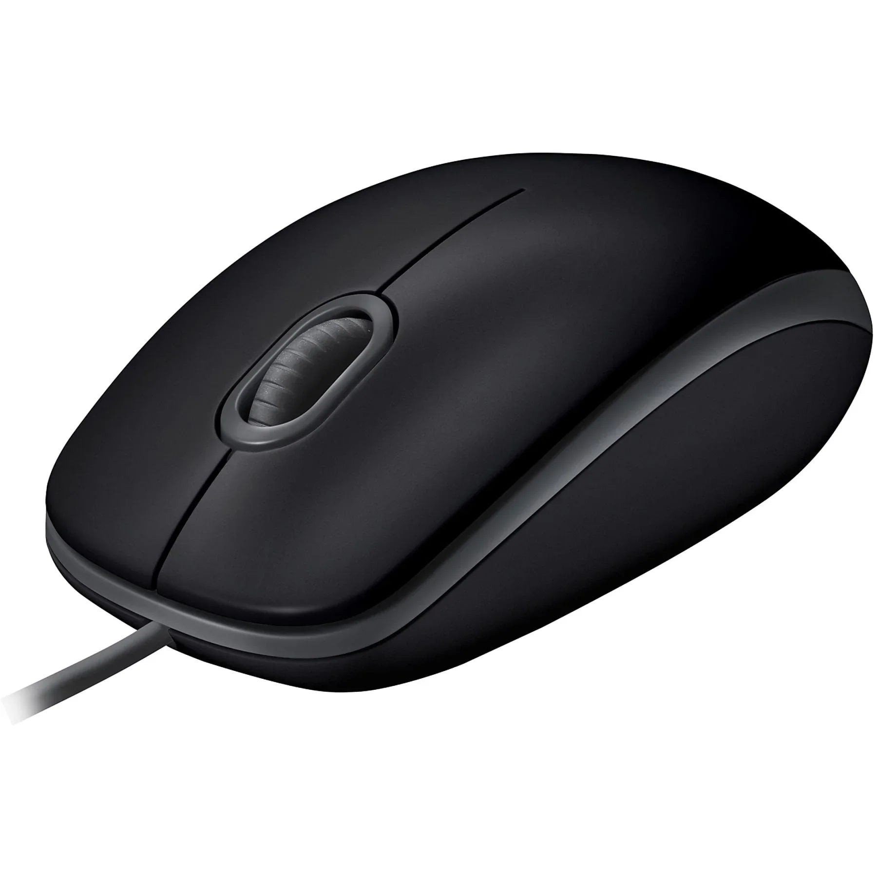 logitech m90 siyah kablolu mouse önden görünüm