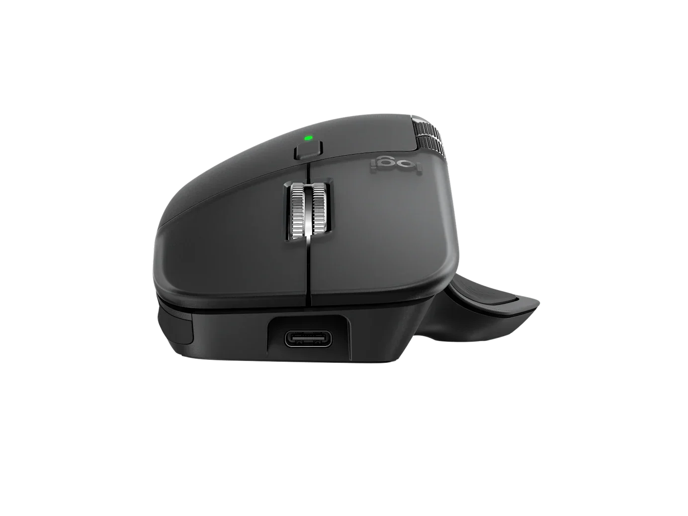 B2B MX Master 4 for Business mouse, önden görünüm, siyah, modern tasarım