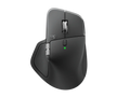 logitech mx master 4 for business mouse üstten görünüm, siyah kablosuz ergonomik tasarım